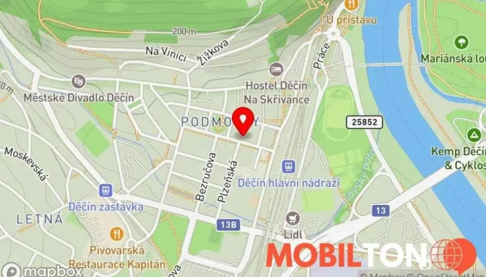 mapa Mardini Kebap Haus Obchod s kebabem v Podmokly