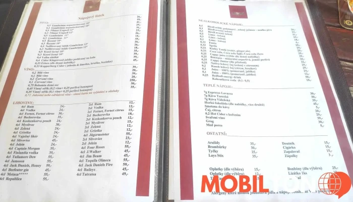 Marten Restaurant -  Menu - 28. Října 919