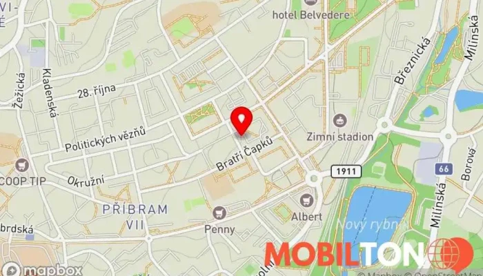 mapa Martin Bočinský Opravna mobilních telefonů, Opravy počítačů, Opravna elektroniky v Příbram VII