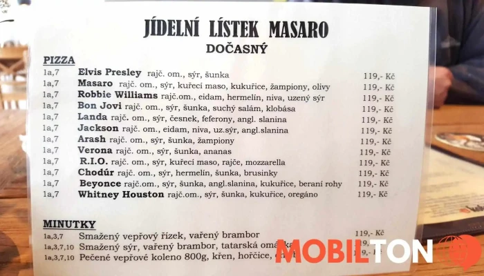 Masaro Kunovice -  Menu - Lidická 403