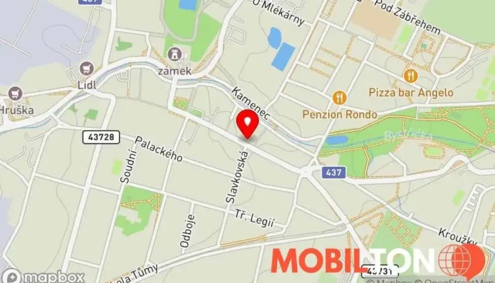 mapa MAVEX, spol. s r.o. Prodej mobilních telefonů, Prodej elektroniky, Opravna mobilních telefonů v Čs. brigády 1743