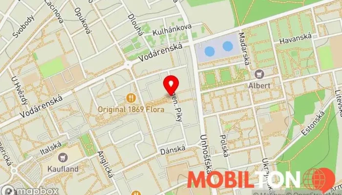 mapa Maxi Pizza Pizzerie, Rychlé občerstvení v Kročehlavy