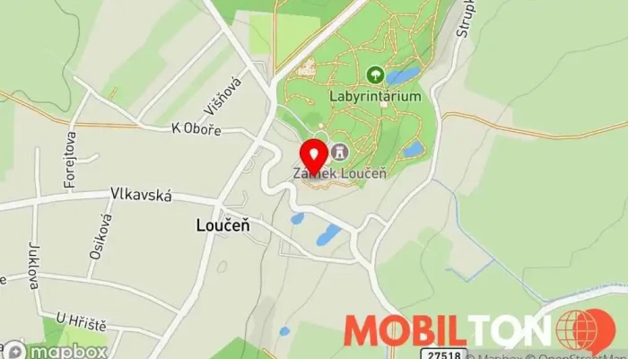 mapa Maxmilian Lifestyle Resort Hotel v Loučeň