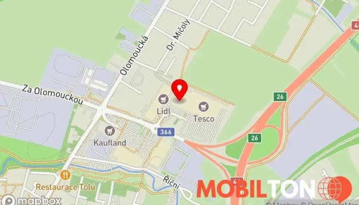 mapa MaxPhone, s.r.o. Prodej mobilních telefonů v Držovice-Prostějov 7
