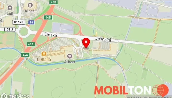 mapa McDonald's Restaurace, Americká restaurace, Snídaňová restaurace, Rychlé občerstvení, Hamburgerová restaurace v Jičínská 1350/III