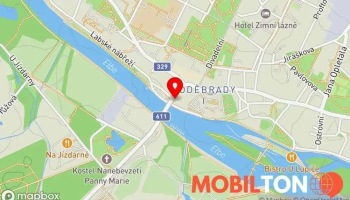 mapa Meetnice Restaurace v Poděbrady I