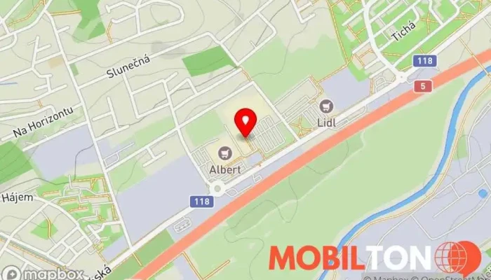 mapa Mega pizza Rychlé občerstvení v Plzeňská 475