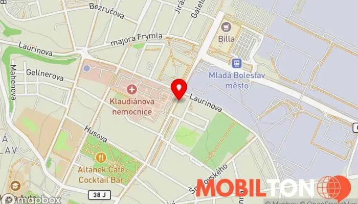 mapa Menua Gourmet Evropská restaurace v Mladá Boleslav II