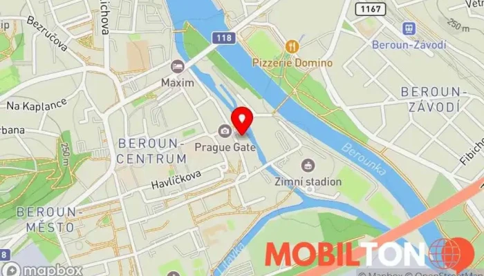 mapa Mexická restaurace La Paz Beroun Mexická restaurace v Závodí