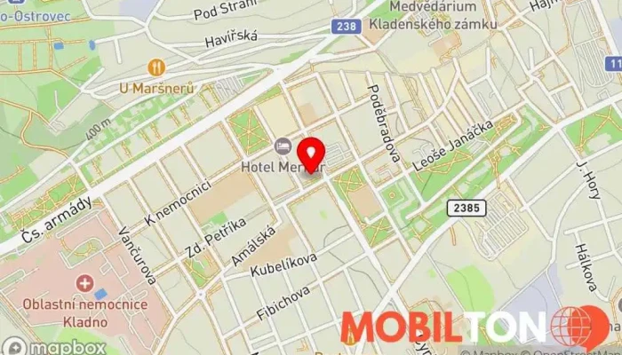 mapa Mexická restaurace La Paz Kladno Mexická restaurace v nám. Edvarda Beneše 1467