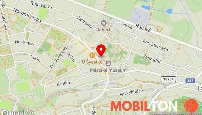 mapa MEZ stravování Rychlé občerstvení v Masarykovo nám. 4