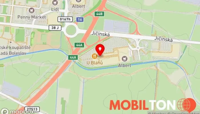 mapa Mianchi Asijská restaurace v Olympia, Jičínská 1350