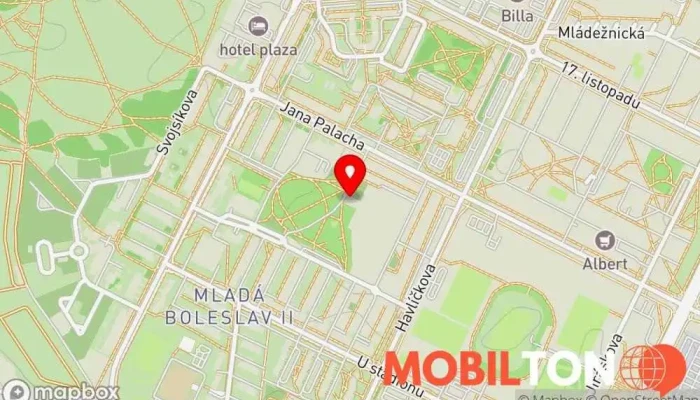 mapa Minigolf Bistro Bistro v Nový park 1262