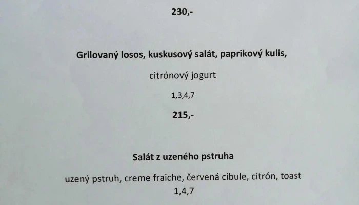 Minipivovar Most -  Menu - Pod Koňským Vrchem 3450