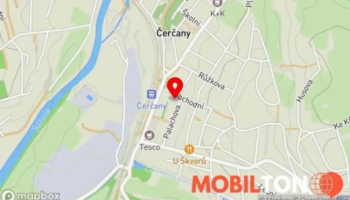 mapa Minta Pizza & Víno Pizzerie, Rozvoz pizzy v Palachova 652