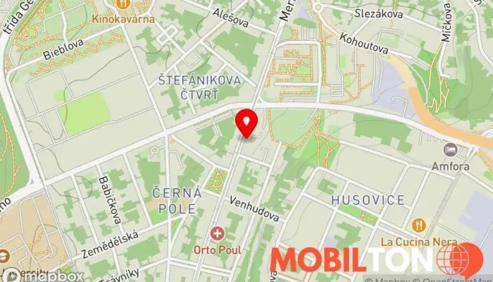 mapa MiPoint Opravna elektroniky, Prodej mobilních telefonů v Brno-sever