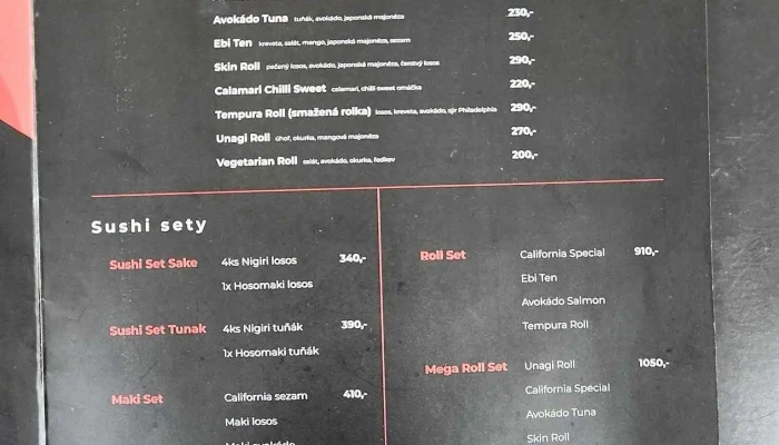 Mirasushi Poke Menu - Město