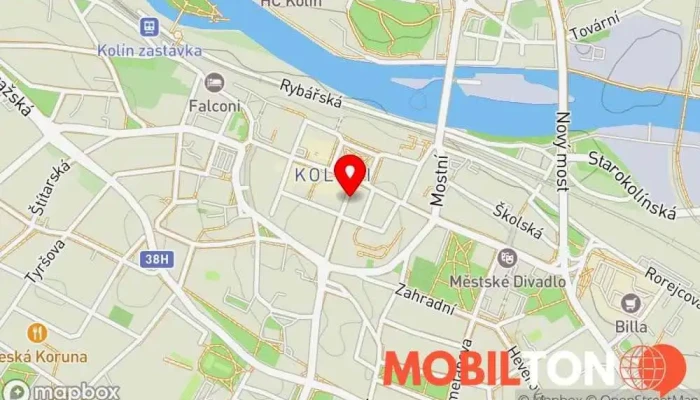mapa MIRO KEBAB 1 Rychlé občerstvení v Kolín I