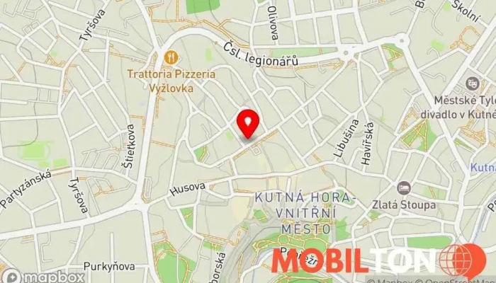 mapa Miro Kebab Restaurace v Vnitřní Město