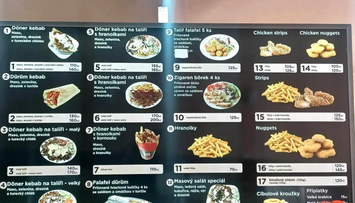 Miro Kebab -  Menu - Vnitřní Město