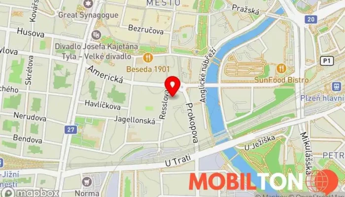 mapa Mironet Prodej elektroniky, Počítačové poradenství, Počítačová podpora a služby v Plzeň 3