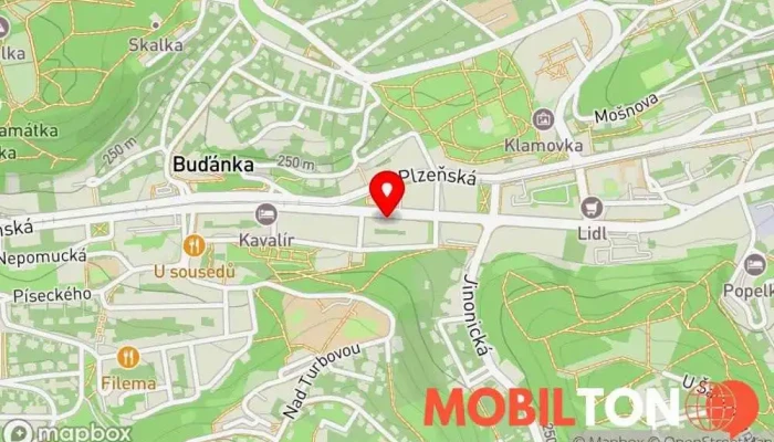 mapa Mirotel Opravna mobilních telefonů v Praha 5