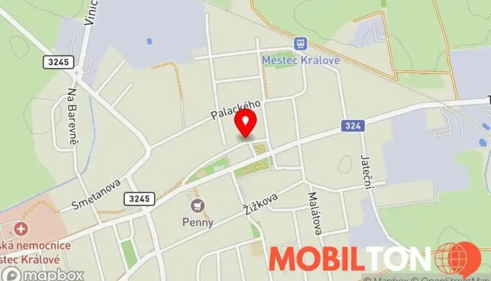mapa Mléčný Bar Milko Obchod s potravinami v nám. Republiky 64