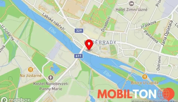mapa Mlejn bistro & bar Bistro v Poděbrady I