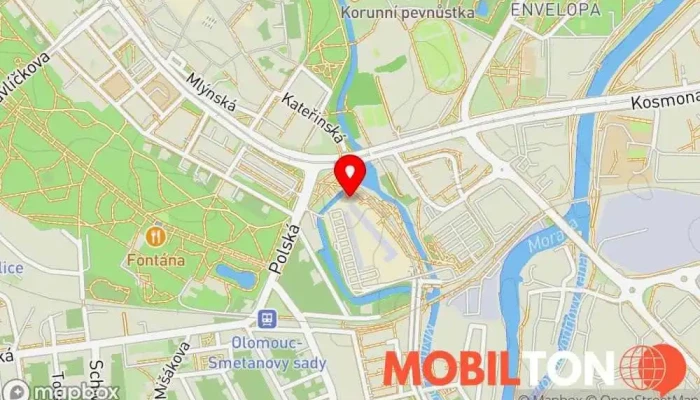 mapa Mobil Pohotovost Prodej mobilních telefonů, Opravna mobilních telefonů v Polská 1