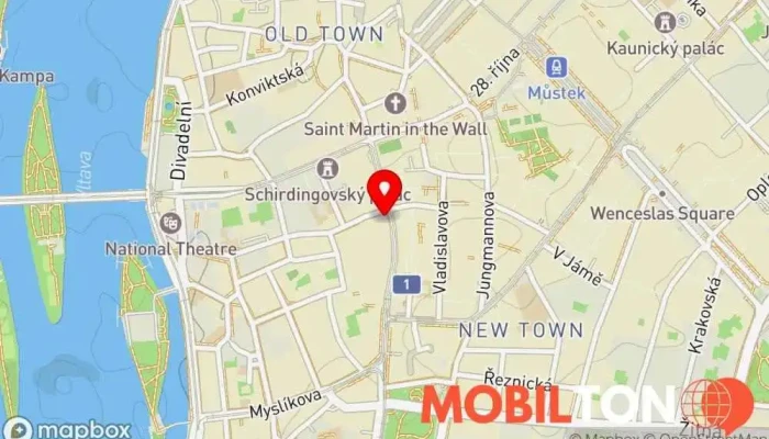 mapa Mobil Pohotovost Prodej mobilních telefonů, Opravna mobilních telefonů v Nové Město