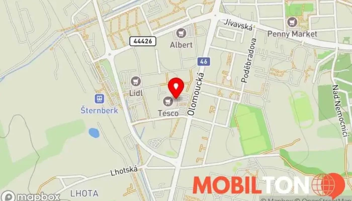 mapa MobilMajak.cz | Servis a prodej mobilů | Šternberk Opravna mobilních telefonů, Prodejna příslušenství k mobilním telefonům, Prodej mobilních telefonů v Obchodní 1