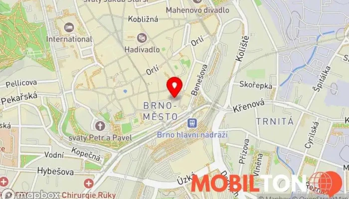 mapa mobilmaniaX Prodej mobilních telefonů, Opravna elektroniky, Opravna mobilních telefonů, Opravna malých zařízení v Brno-střed
