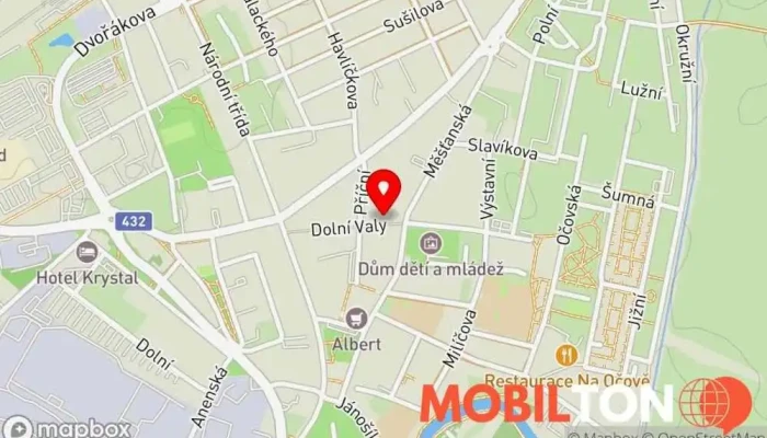 mapa Mobilní telefony a servis Belnet s. r. o. Prodej mobilních telefonů, Opravy počítačů v Dolní Valy 902/27