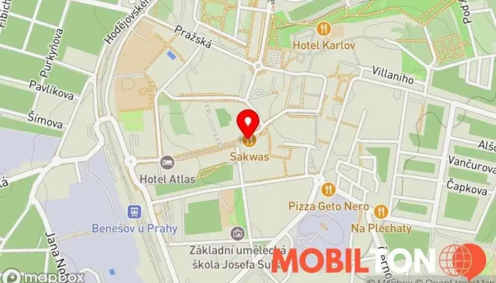 mapa Mobilní Telefony - Jaroslav Beránek Prodej mobilních telefonů, Prodejna příslušenství k mobilním telefonům, Opravna mobilních telefonů v Tyršova 214