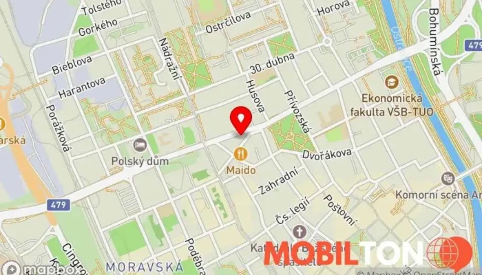 mapa Mobiola Prodej mobilních telefonů, Prodejna příslušenství k mobilním telefonům, Opravna mobilních telefonů v Ostrava-jih