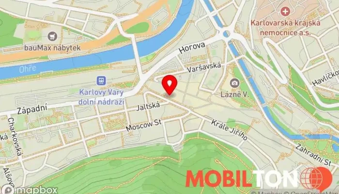 mapa MobTel (Karlovy Vary) Prodej mobilních telefonů, Bazar, Opravna elektroniky v Dr. Davida Bechera 101/22