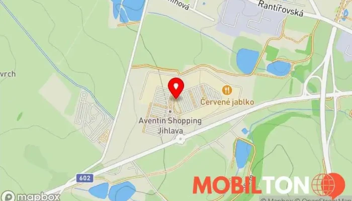 mapa Moje Pizzeria - Aventin Jihlava Restaurace v Pelhřimovská 70/1