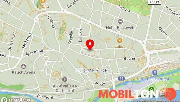 mapa Morový sloup Historická památka, Turistická atrakce v Město