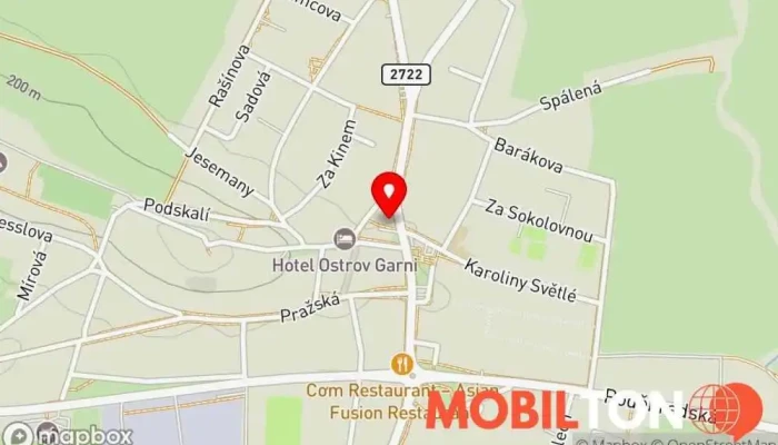 mapa Motorest Husarka Restaurace v Palackého nám. 258