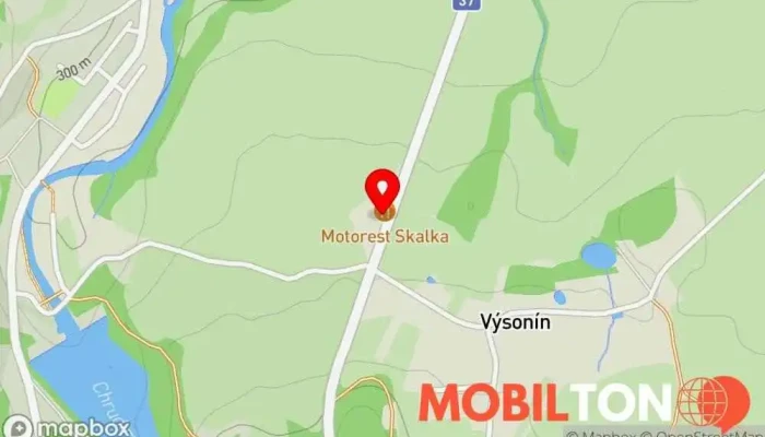 mapa Motorest Na Skalce Restaurace v Lukavice-Slatiňany
