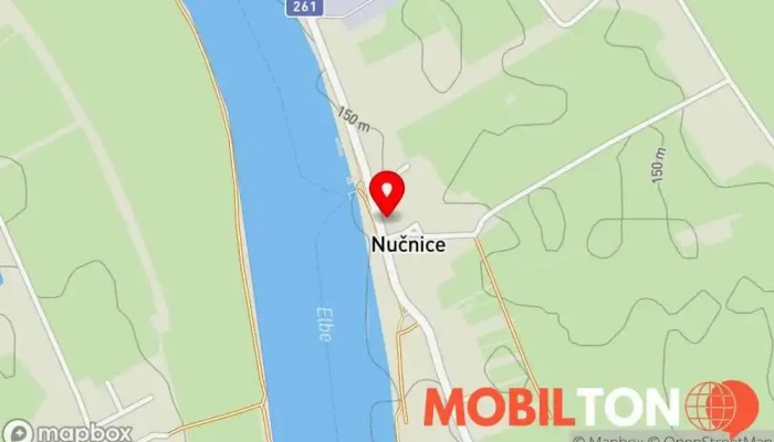 mapa Motorest Nučnice Restaurace, Penzion, Hotel, Ubytování pod střechou v Křešice