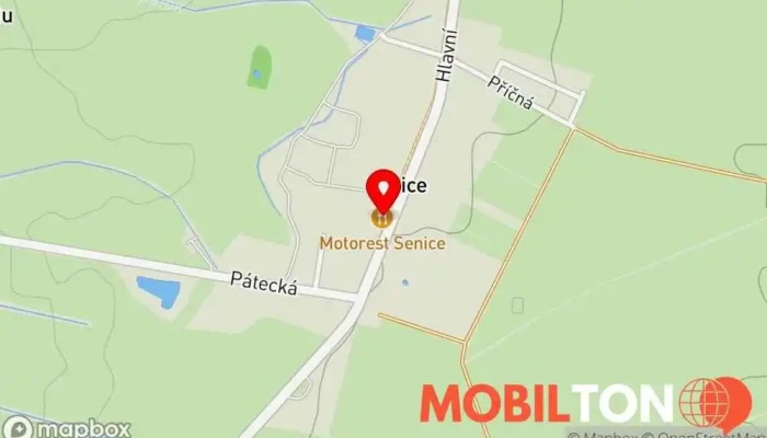 mapa Motorest Senice Restaurace v Senice-Poděbrady 1