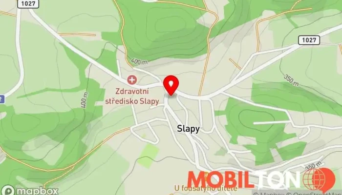 mapa Motorest Slapy Restaurace v Slapy