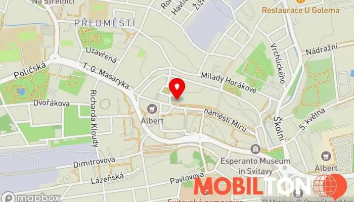 mapa MPmobil s.r.o. Prodej mobilních telefonů, Opravna domácích spotřebičů, Prodejna příslušenství k mobilním telefonům, Opravna elektroniky, Zhotovení fotografií, Fotografické služby, Dodavatel tonerových kazet v Město