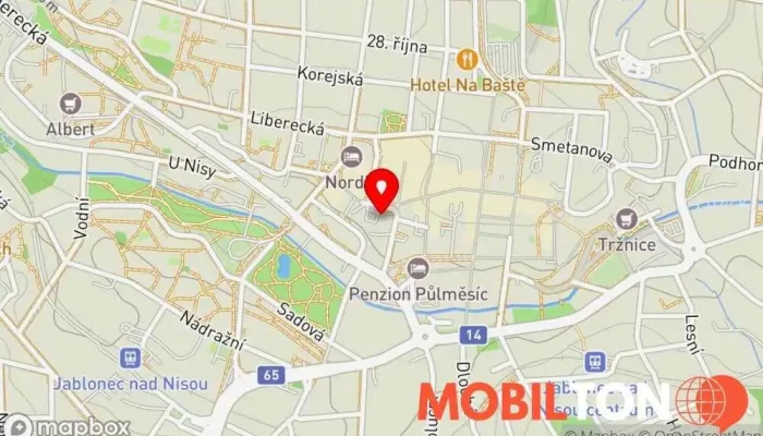 mapa Multimobil S.r.o. Opravna mobilních telefonů, Prodej mobilních telefonů v Komenského 1283/21