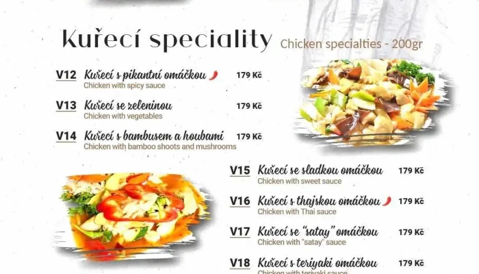 My Restaurant -  Menu - Tyršova 189
