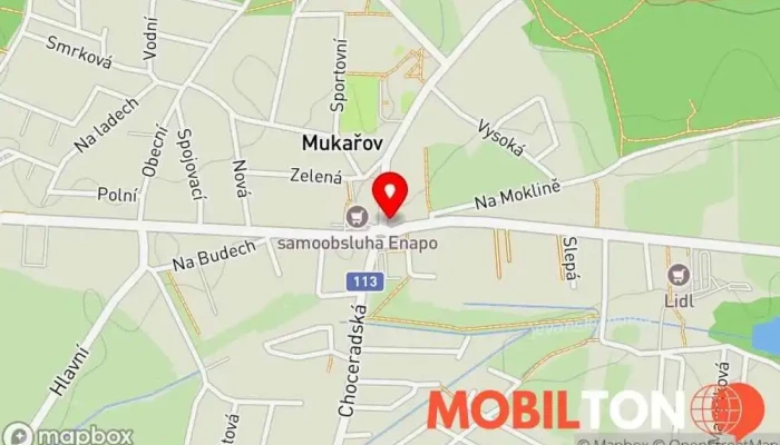mapa Na Budech Mexická restaurace, Hamburgerová restaurace v Školní 28