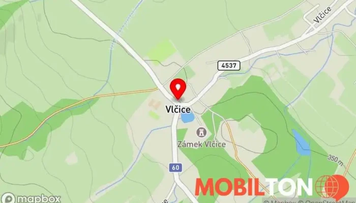 mapa Na Křižovatce Hospoda v Vlčice-Žulová