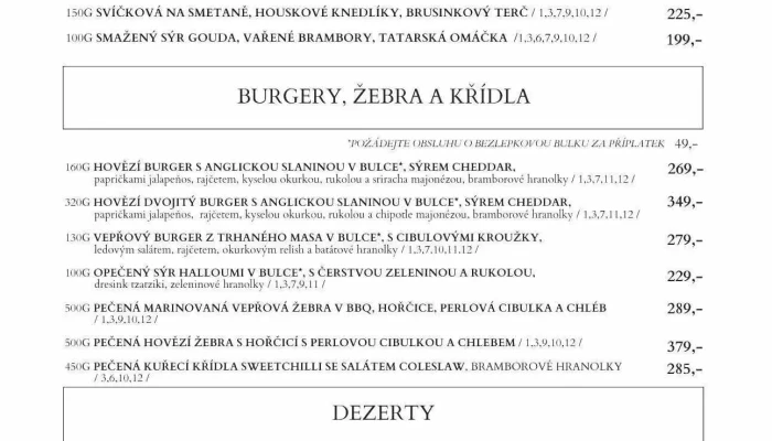 Na Rynku Pub Menu - Ringhofferovo Nám. 434