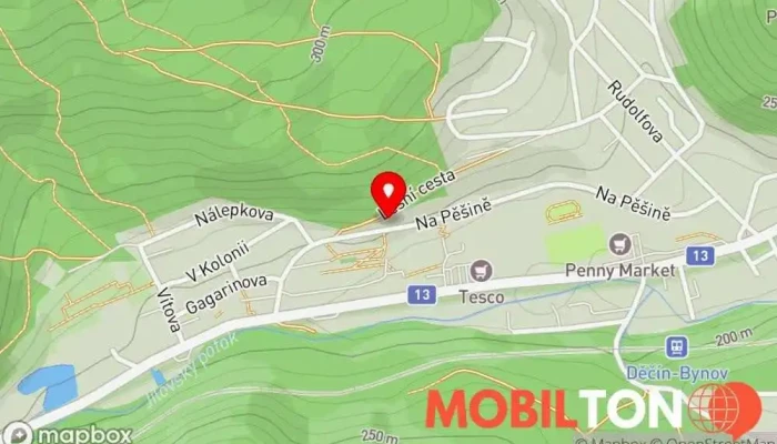 mapa Na Schodech Restaurace v Bynov